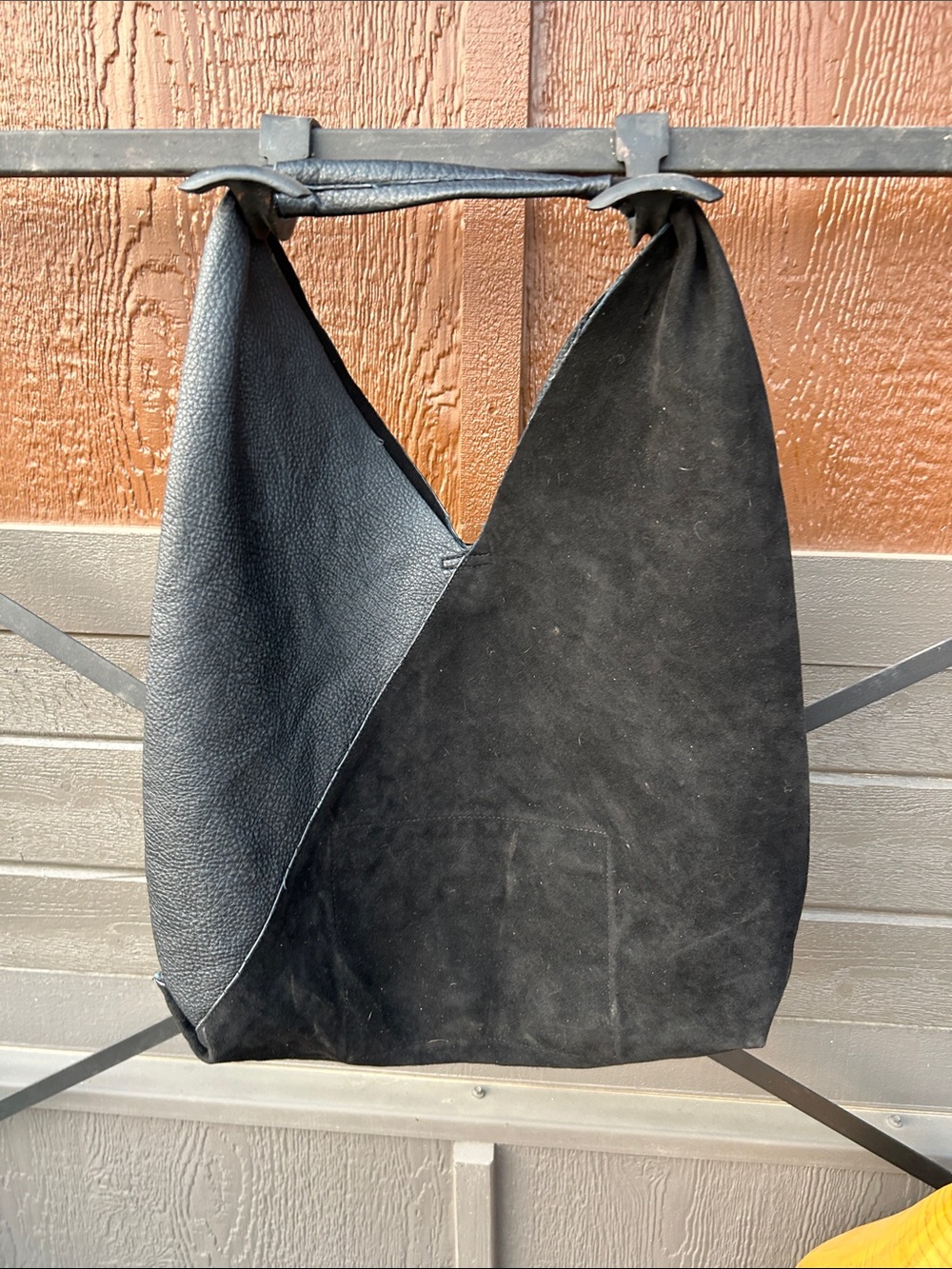 Anthro ShiraLeigh Womens Arden Vegan Slouchy Tote Handbag Black - Picture 5 of 14